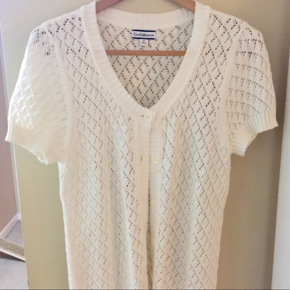 Button Up Cream Cardigan